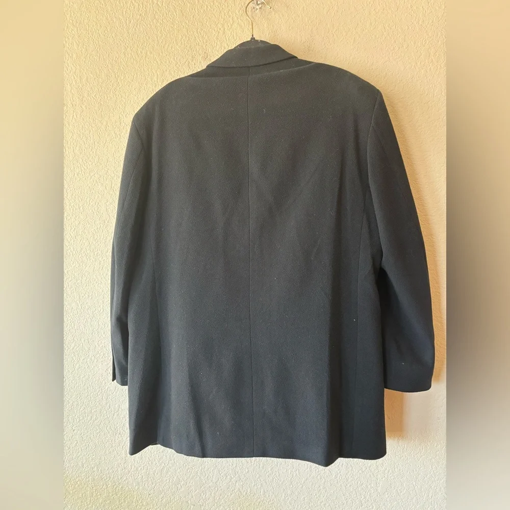 Gianfranco Ruffini ITALY Cashmere Blend‎ Men’s Sz 44L Black Sports Coat Blazer